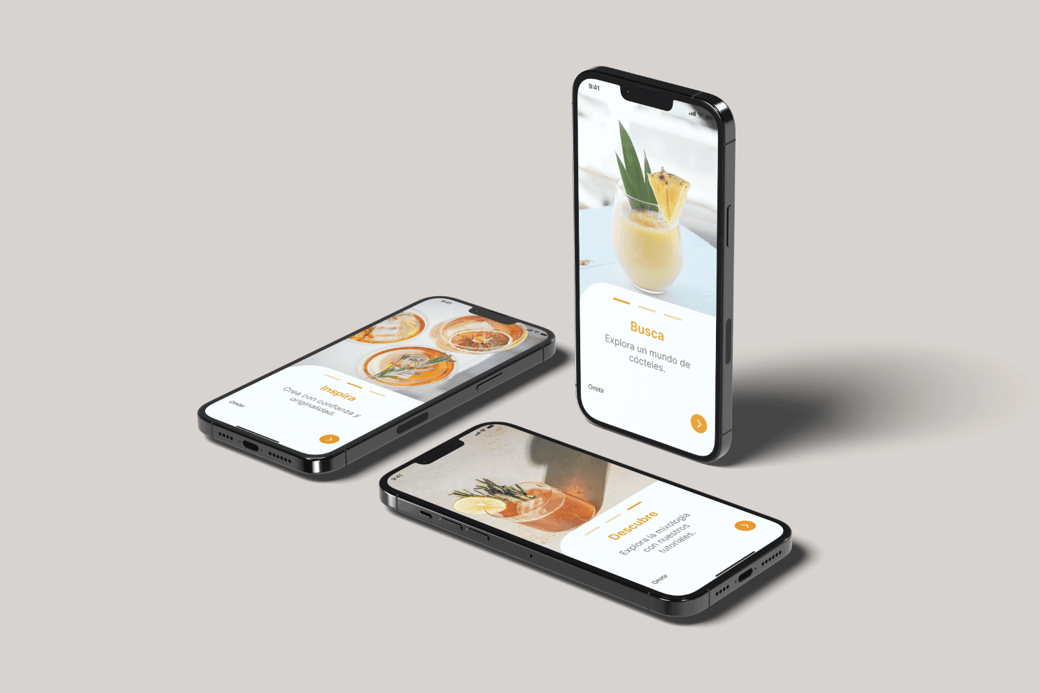 Pantalla de la app Koktel